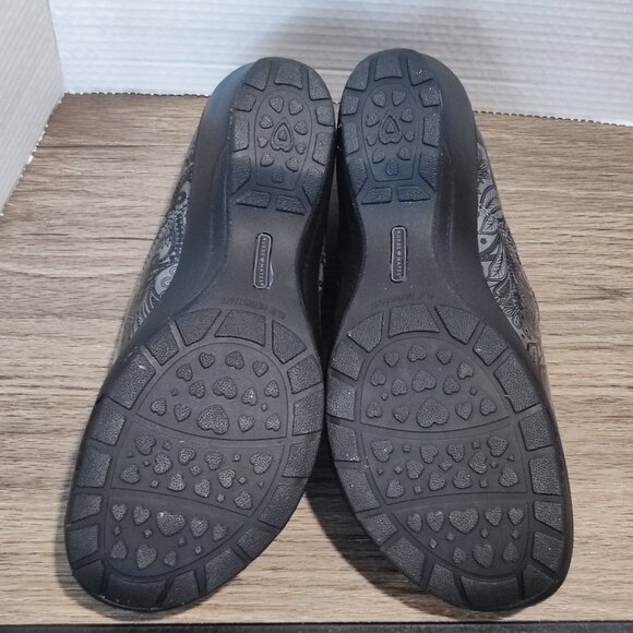 Nurse Mates Pillow Top Clogs women's size 11 M dark silver / black - Picture 11 of 13